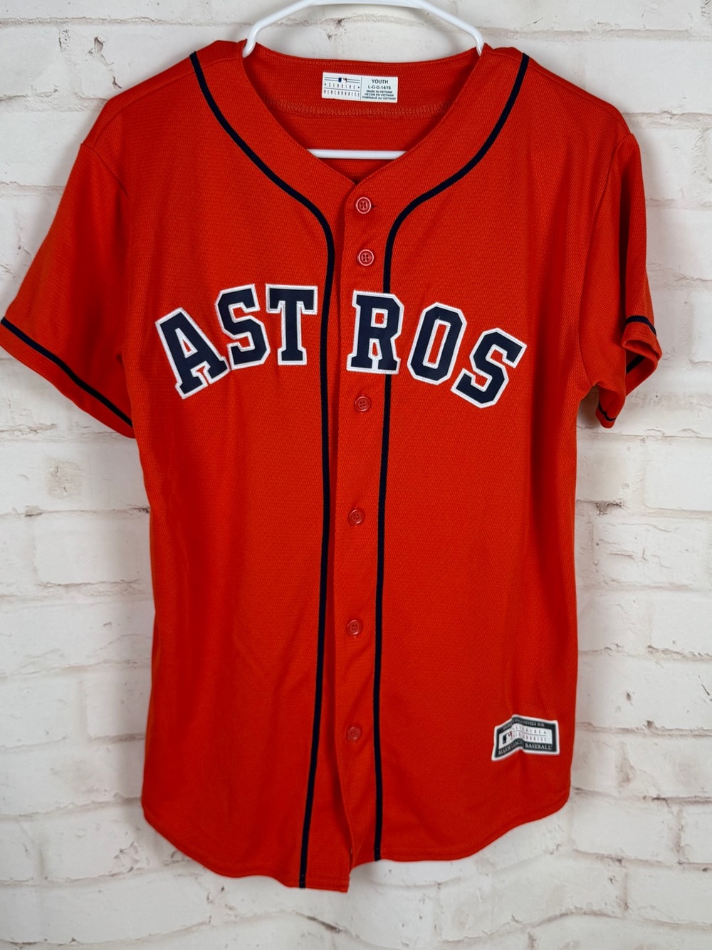 MLB Genuine Merchandise Astros Alex Bregman #2 Button Up Jersey Youth L 14/16